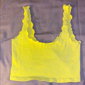 Yellow crop top